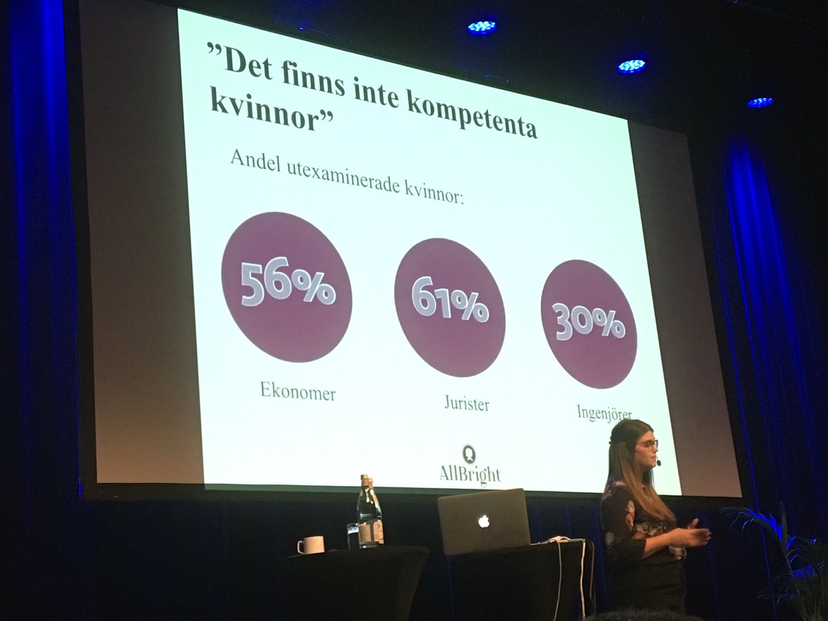 HRrethink's tweet photo. "Det finns inte tillräckligt många kompetenta kvinnor" - det slår Allbright hål på #rehr https://t.co/4gP3UAj0S2