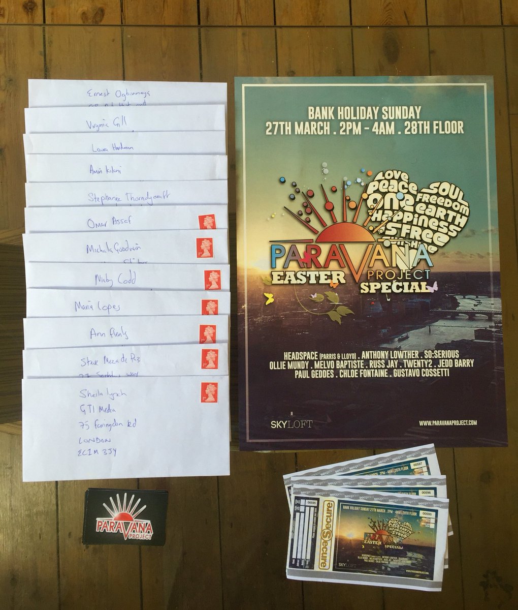 ParaVanaProject's tweet photo. So excited for Sunday tickets flying out!! https://t.co/As8RRNW9OS