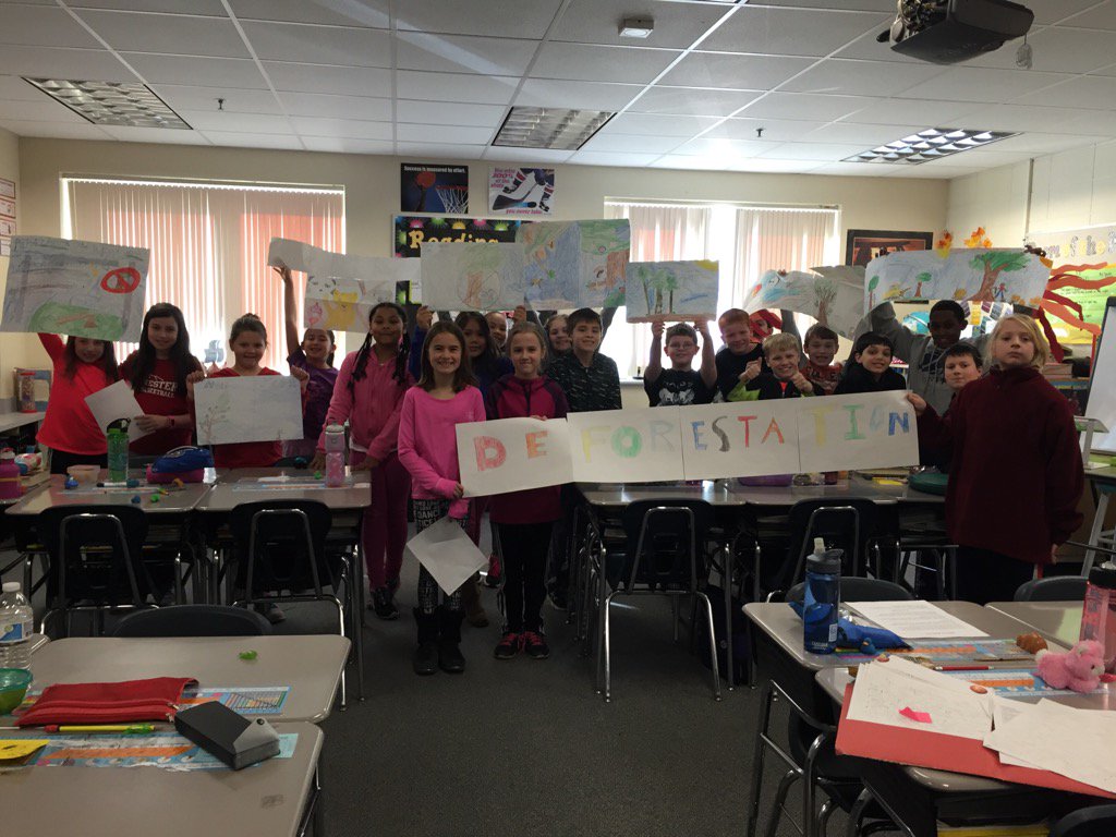 LabrieJen's tweet photo. Successful Rainforest Debate! Deforestation was the winner. Great rebuttals! #tlap #4thgraderocks https://t.co/qC0ieqAnIi