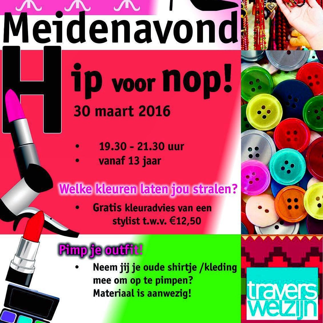 JCReZet's tweet image. Volgende week woensdag nieuwe meiden avond @JCReZet! Gratis kleurenadvies en ontwerp/bedruk je eigen T-shirt!