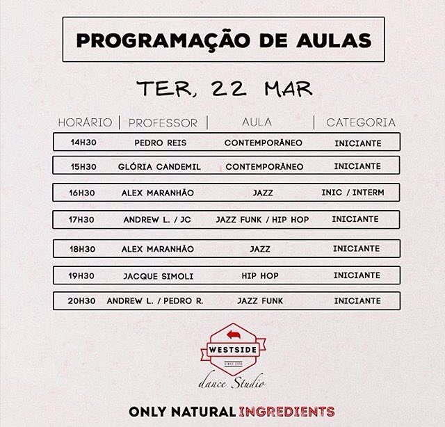 WestsideFull's tweet photo. Programação de hoje. Ter, 22 março #westsidefull #legoo https://t.co/f5RAjV5qkl