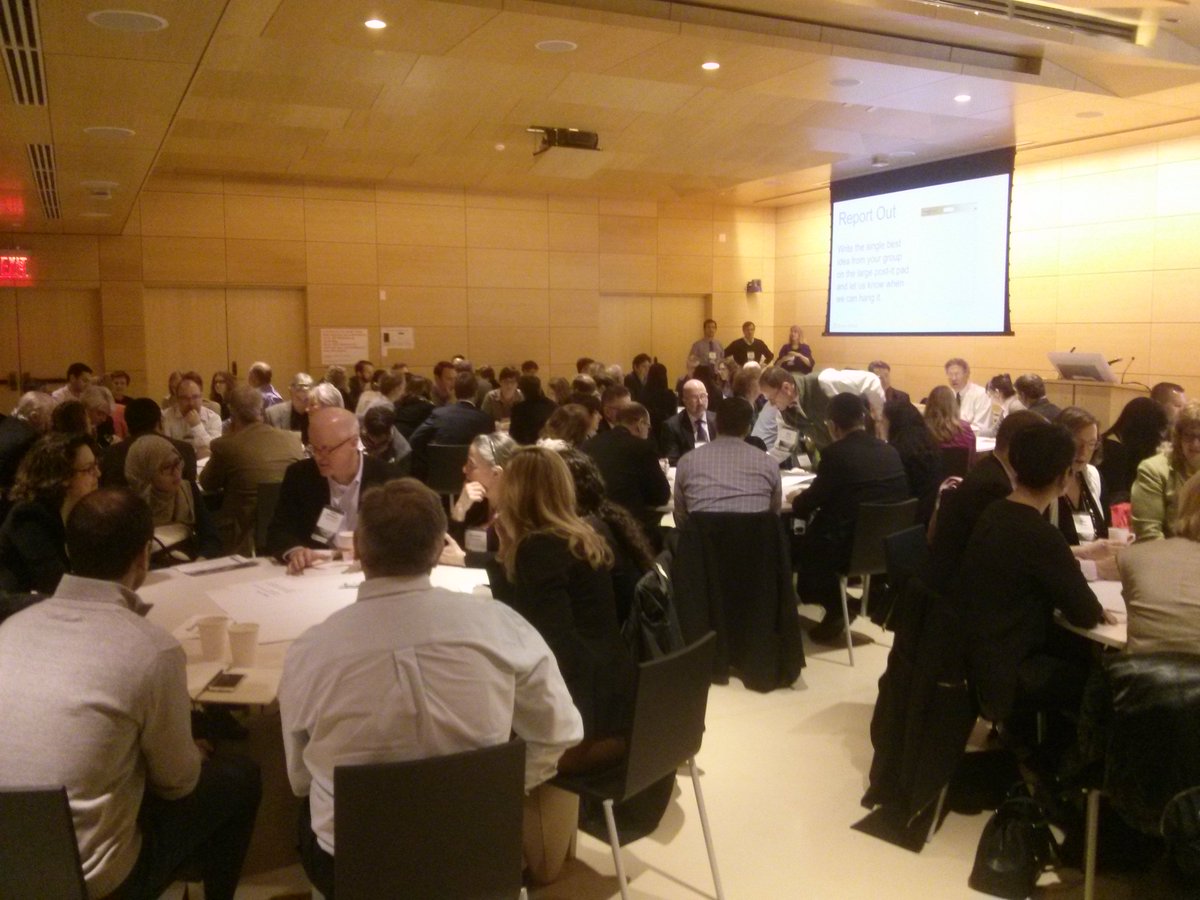 EdLabTC's tweet photo. EdLab staff presenting the @TeachersCollege #LearningTheater at the 
@Plan4HigherEd Conference. Standing room only. https://t.co/pkghHD1afL
