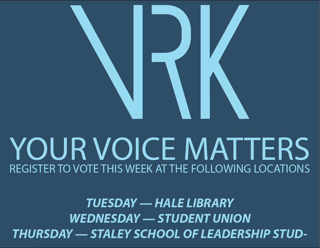 We ask you spend a few moments registering to vote so your voice can be heard on Election Day. Stop by from 10-2 🇺🇸