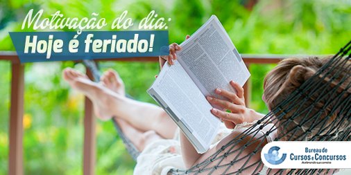 Que seu #feriado passe bem devagar, para que você possa aproveitá-lo da melhor forma. Bom feriadão a todos!