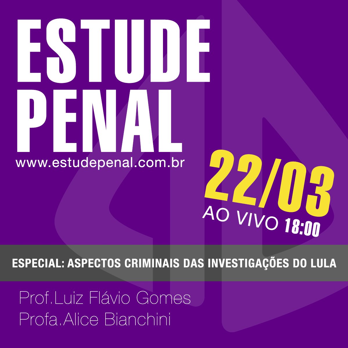 Hoje, Estude penal AO VIVO as 18h.. acompanhe aqui --> dicasdoad.jusbrasil.com.br/artigos/316059…