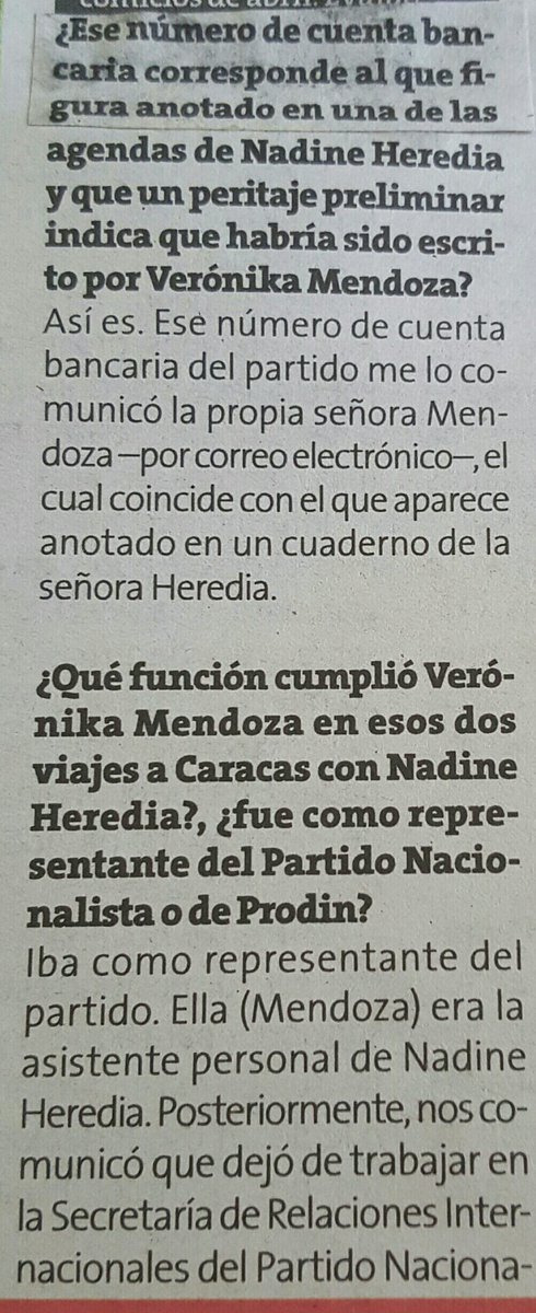 MarthaChavezC's tweet photo. Por lo que señala el ex embajador de Humala en Venezuela(Perú 21 de ayer),V. Mendoza sigue la misma receta de Nadine https://t.co/9cv9bo3ZtS