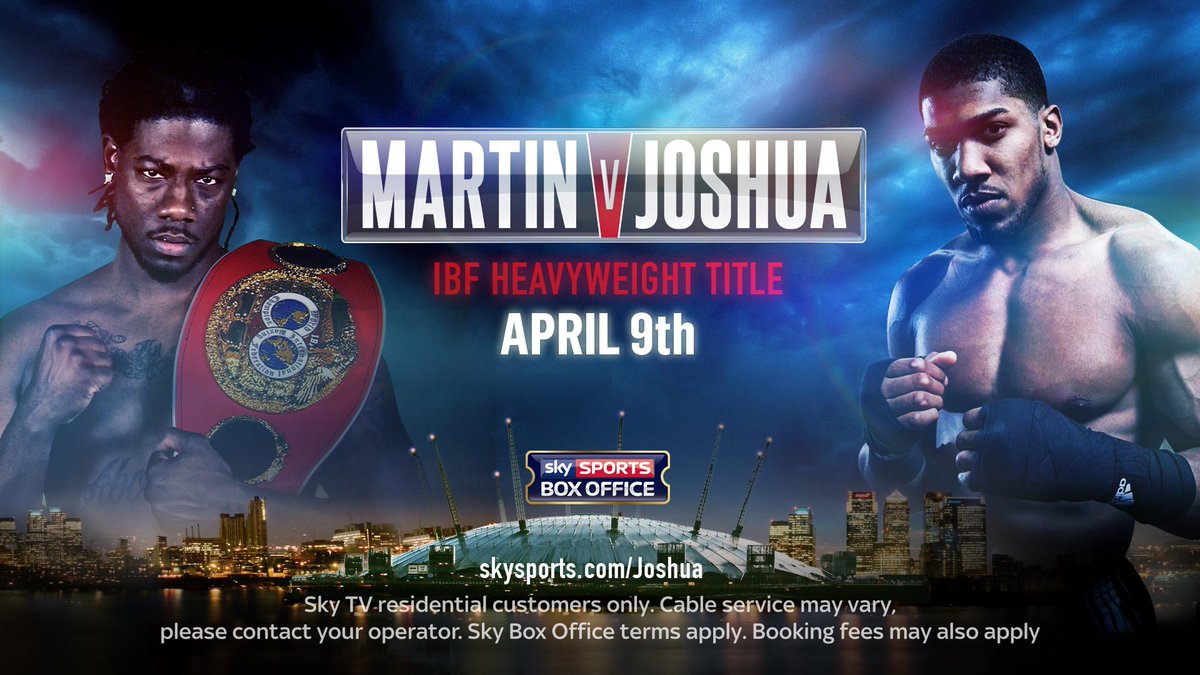 SkySportsBoxing's tweet photo. Order the huge Charles Martin vs @anthonyfjoshua fight here: https://t.co/zYX67G3MO4 

MORE: https://t.co/pfeIG3QHJx https://t.co/CJdt0ruuW3