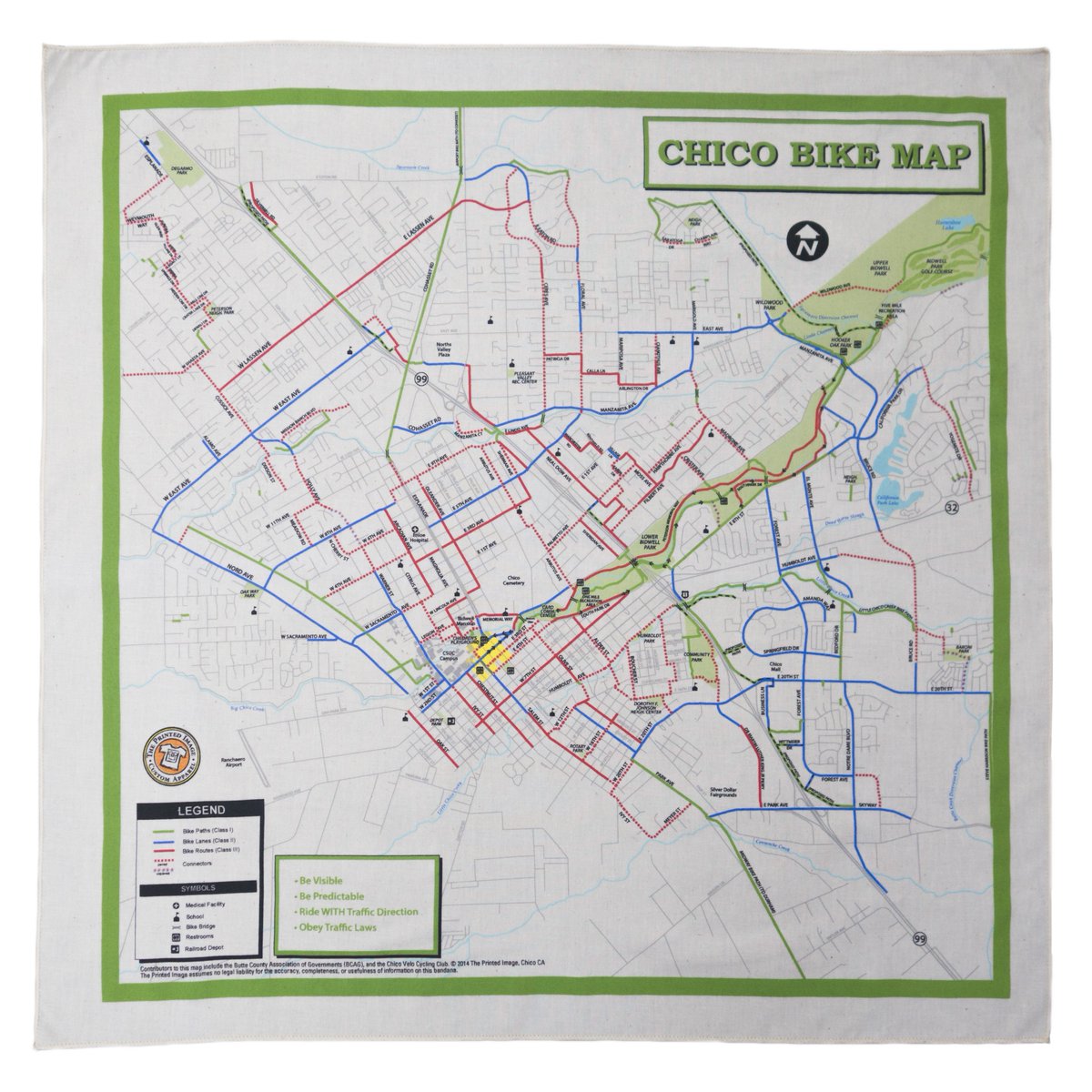 PrintedImageCA's tweet photo. Chico Bike Map Bandana! Get yours at https://t.co/WP5aPQGEKw #screenprinting #custombandanas #chicoca https://t.co/MvSPIfnX7C