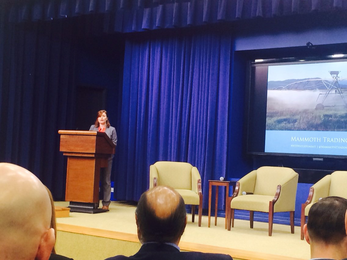NSF_EngChief's tweet photo. Great to see Rachel Young of Mammoth Trading talk at #WHWaterSummit @NSF I-Corps enabled company https://t.co/yFOBg4lXpw