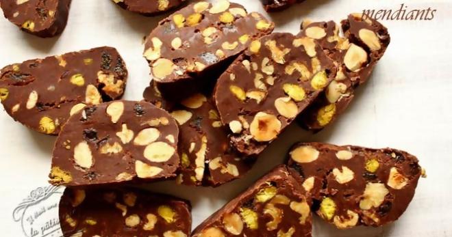 Fudges au chocolat mendiants goo.gl/fbV8tA