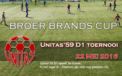 unitas59's tweet photo. Op het  Unitas'59 D1 #toernooi op 22 mei zijn nog plaatsen beschikbaar https://t.co/L1dGXtLKci   @Oefen_Wedstrijd https://t.co/A86HTvP339
