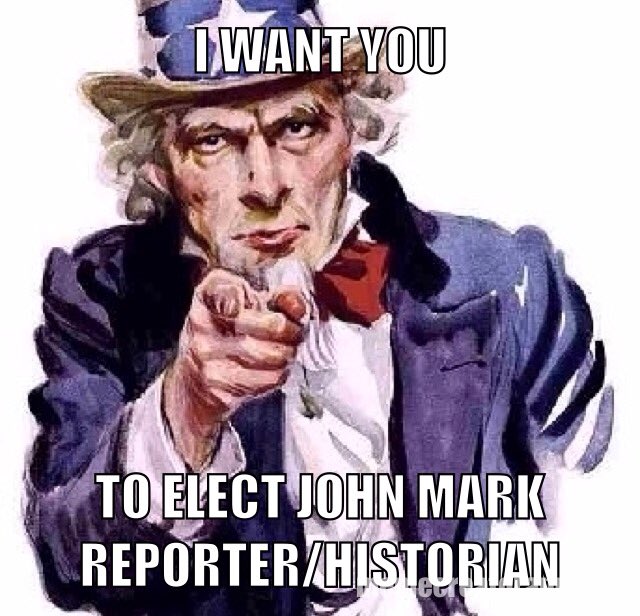 makeurMARKatBHS's tweet photo. Uncle Sam wants you to elect John Mark Class Reporter/Historian! #makingourMARKonhistory #BHSClassof2017 https://t.co/9wKWuUD5XQ