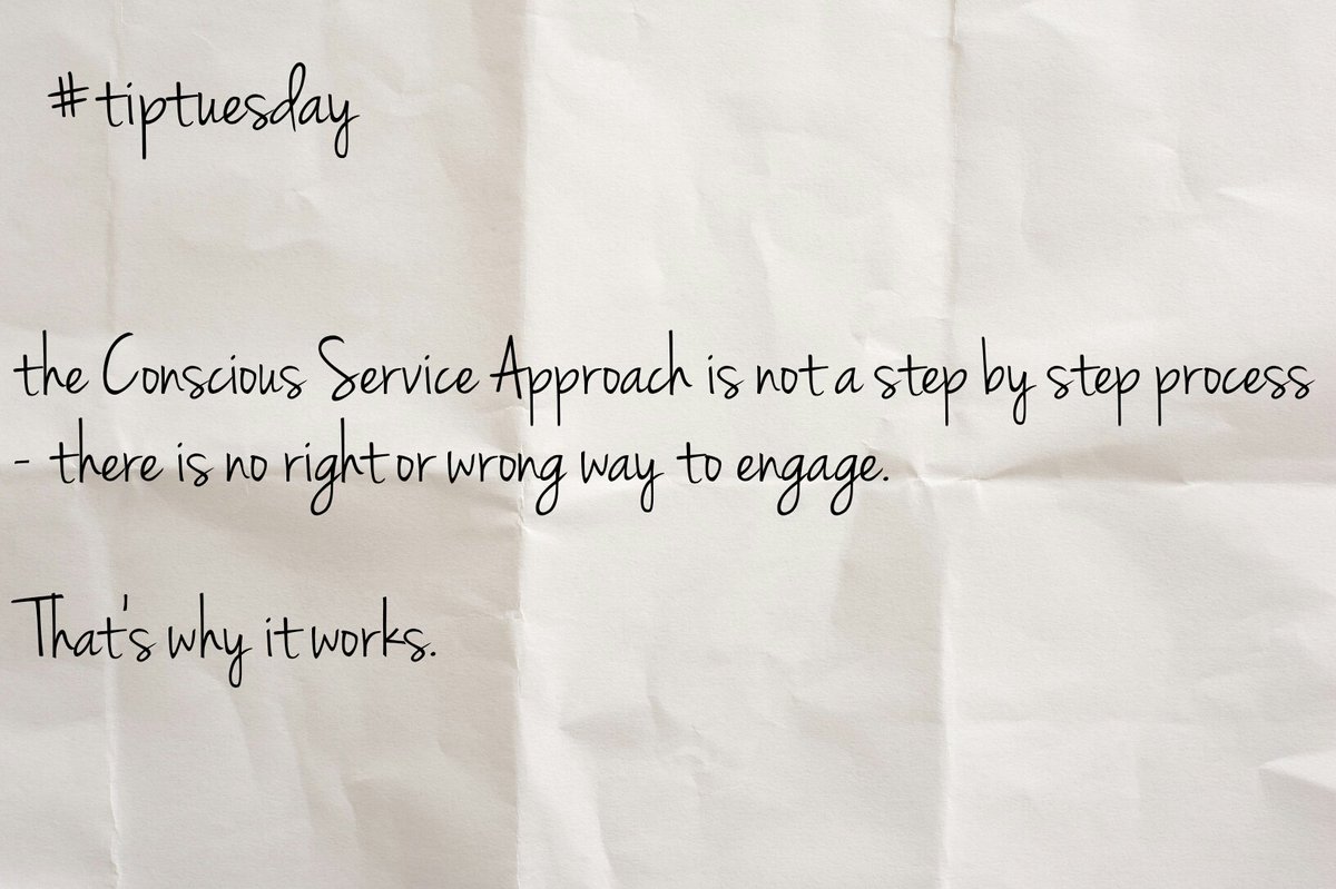 askelizabethb's tweet photo. The Conscious Service approach is not a step by step process...#tiptuesday #consciousservice #letsgetstarted https://t.co/pIM6PHEhb5