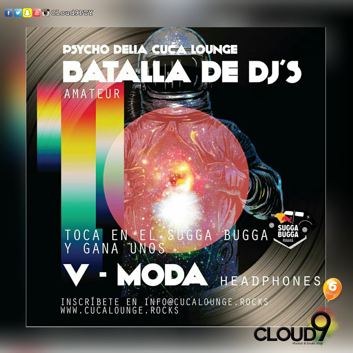 Cloud9PTY's tweet photo. #PsychoDeliaCucaLounge : presenta una fiesta #psychodelica! CONCURSO DE djs...mas info @psychodeliacucalounge https://t.co/bHzdi2FrcB