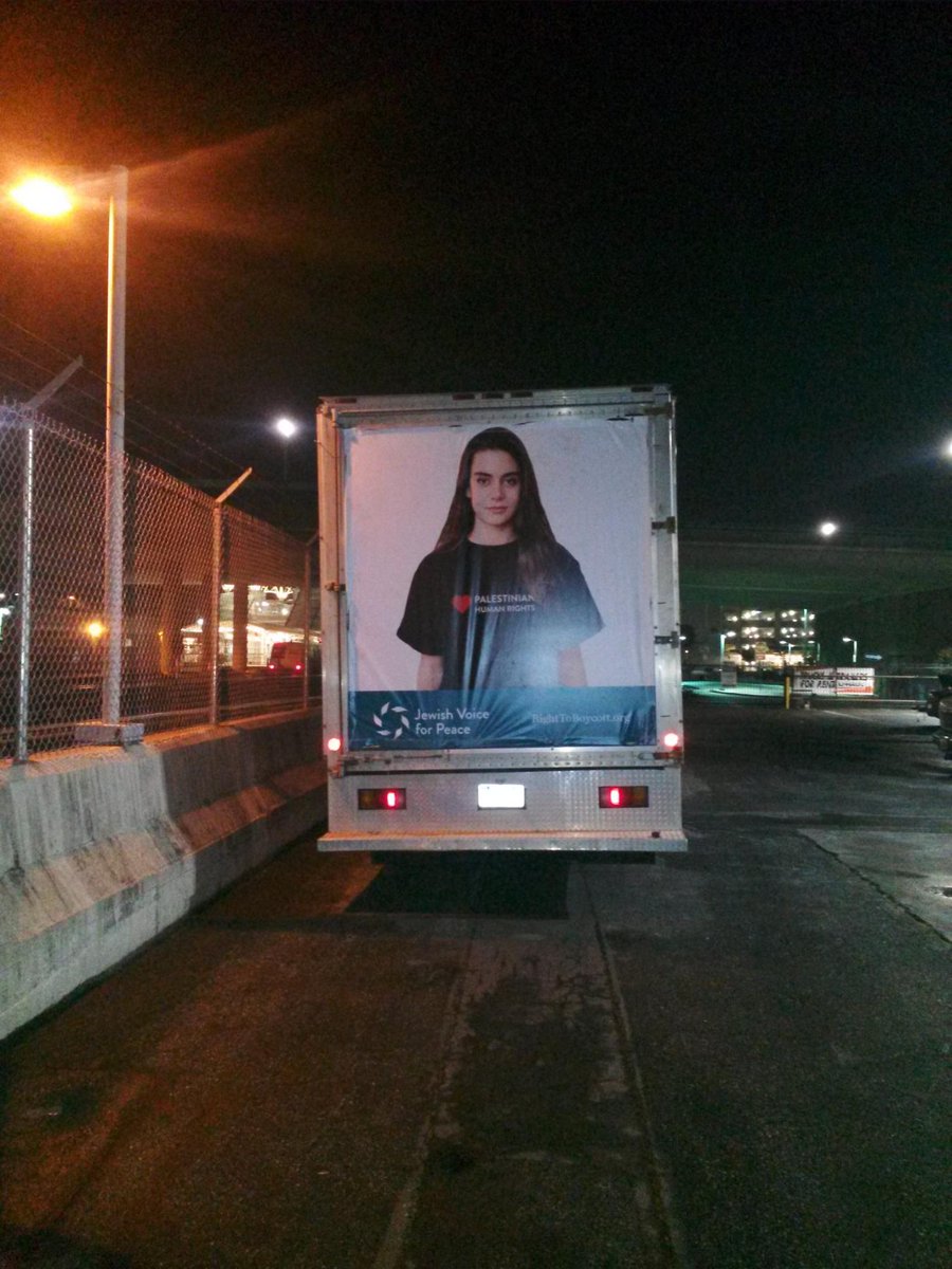 jvplive's tweet photo. Billboard trucks from DC to Sacramento call for Palestinian human rights and a #RightToBoycott 
#AIPAC2016 isn't us https://t.co/gwREMxFjum
