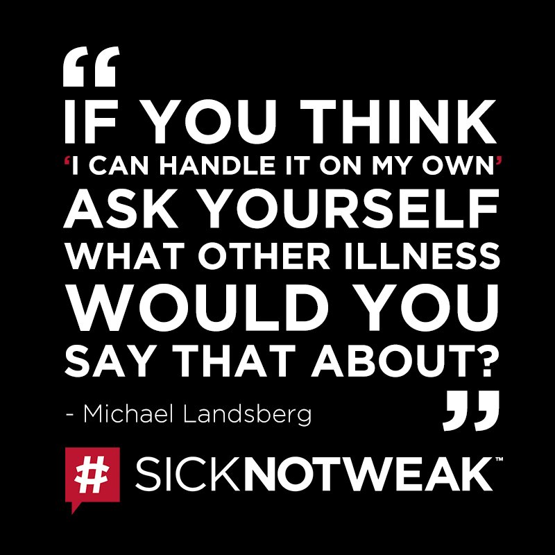 SickNotWeak's tweet photo. Help us #EndTheStigma by retweeting this post! #RT #SickNotWeak https://t.co/KnybC1VmdT