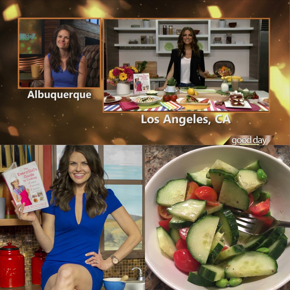 CaseyOnTV's tweet photo. We've got the newly engaged @mariamenounos today at 11 @GoodDayNM pick up her new cookbook #everygirlcooking https://t.co/DeKJ8I8yRp