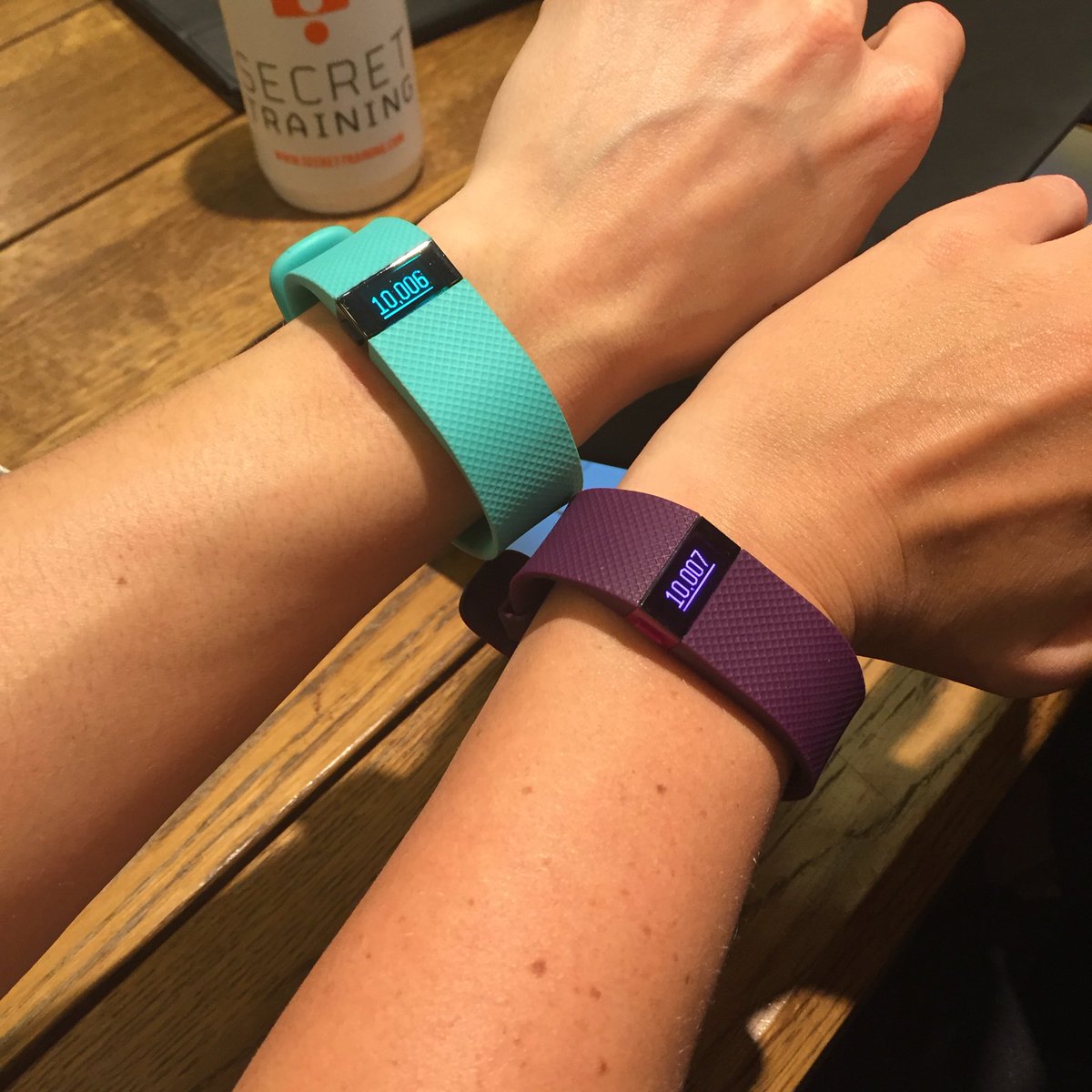NickiPetitt's tweet photo. And the #Fitbit war continues with @KateMcNeill16 #stepsforgood @FitbitUK https://t.co/6yMpaWP0Y7
