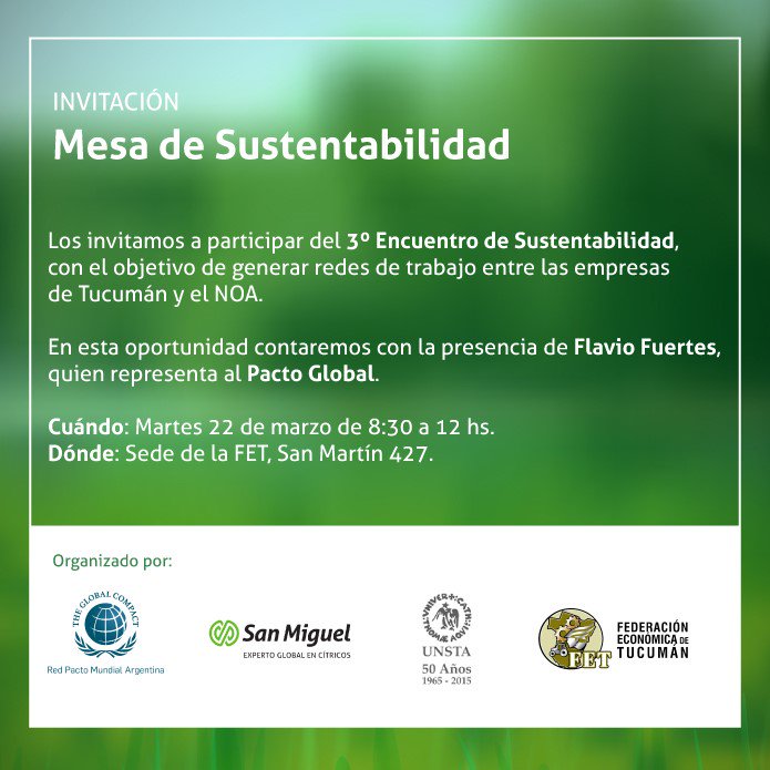 JCITucuman's tweet photo. Hoy en la Mesa de Sustentabilidad, contamos con la presencia de Flavio Fuertes, quien representa al Pacto Global. https://t.co/e3Cbw4efXf