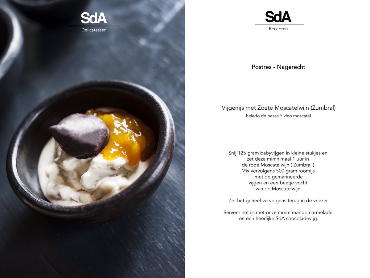 SecretosdeAndal's tweet photo. Delicious fig icecream with Moscatel and mango. #mmm #dimobe #Spain #gourmet #restaurant #delicatessen #Andalucia https://t.co/YxOj4UiUE5