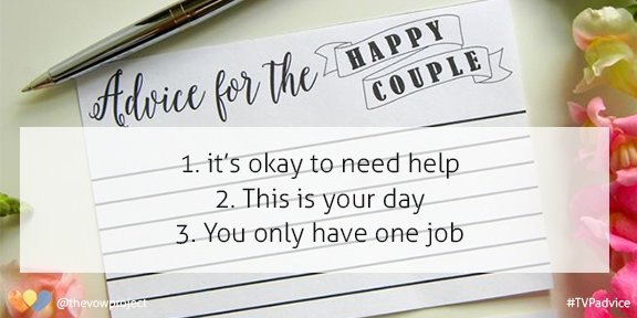 thevowproject's tweet photo. While preparing for your #wedding, here are a few things that EVERY #bride should remember https://t.co/JHfWq8UWbk https://t.co/gPuOcg9bO9