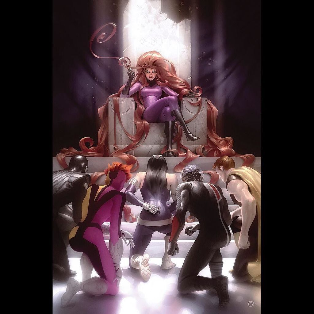 AlexGarnerArt's tweet photo. Squadron Supreme #8 cover #squadronsupreme #marvel #marvelcomics #medusa #inhumans #hyperi… https://t.co/OQpMUUCVxv https://t.co/iR1lj8DRye