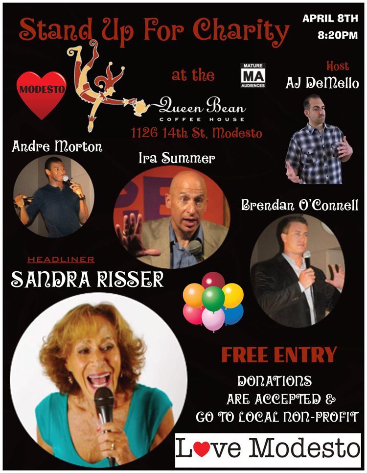 BrendanOConn3ll's tweet photo. Free comedy show in #Modesto April 8th!! Donations accepted for local #charity!  #Comedy #StandUpComedy #Comedian https://t.co/QkRBaNMkF2