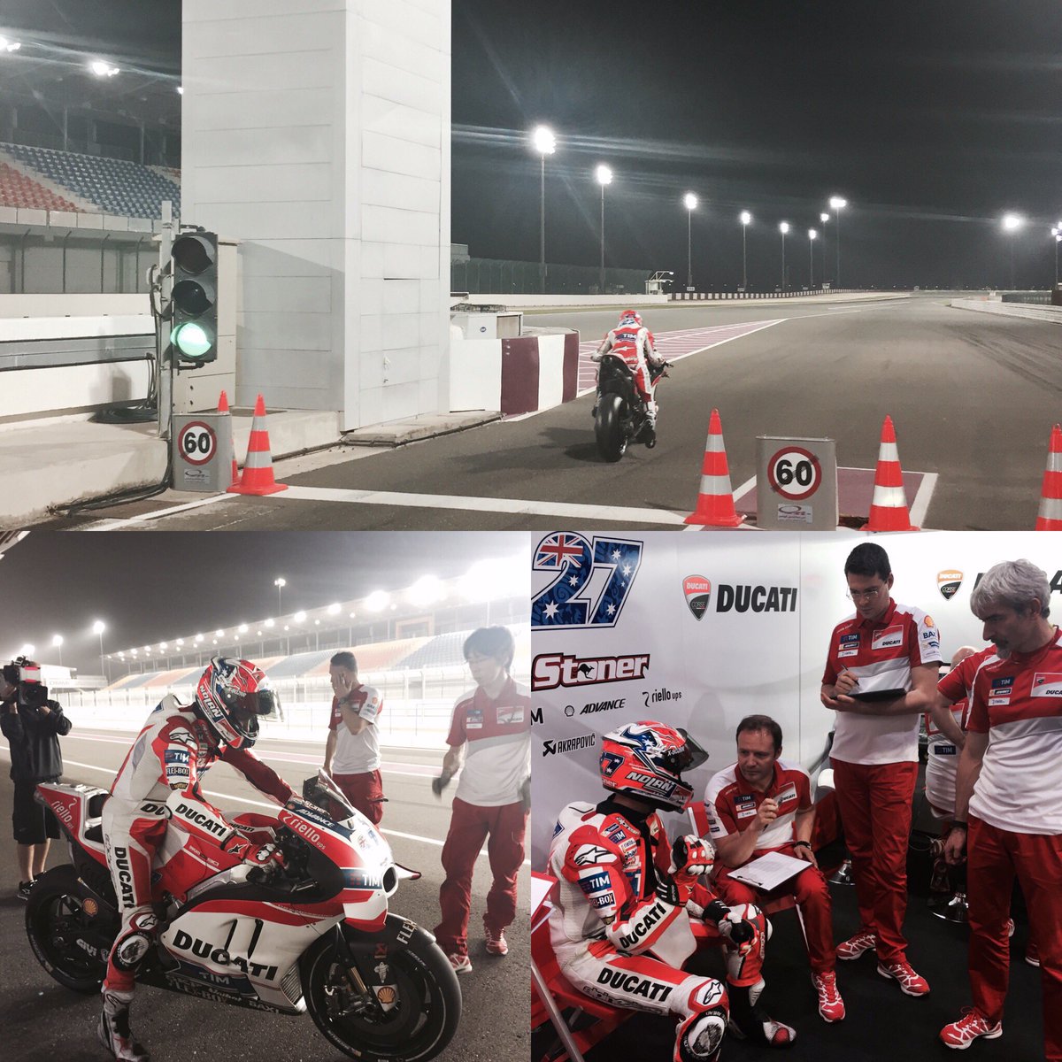 Very productive test on the <a href="/DucatiMotor/">Ducati</a> #desmosedici here in Qatar!