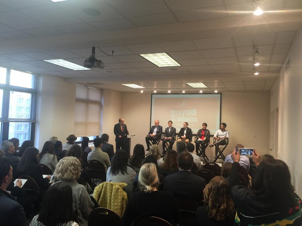 FGINYC's tweet photo. Our #FGIFrontliner #StayingInBusiness panel is in full swing! @31philliplimjp @OSFashion @samsung https://t.co/gQoDjg7a1J
