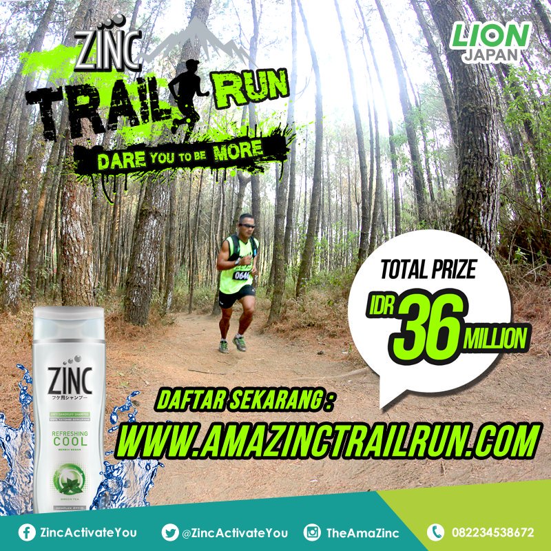 KompasTV's tweet photo. Siapkan fisik dan stamina kamu utk ikutan #ZincTrailRun bareng @ZincActivateYou Minggu, 3 April 2016 #Ad https://t.co/8pMMTQ9d2C