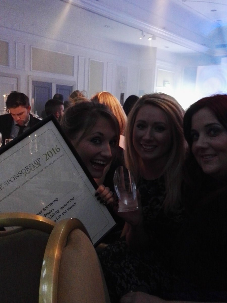 StoryLabUK's tweet photo. Winner! Aunt Bessie's, I'm a Celebrity picks up the Brand Sponsorship Award #SponsAwards16 https://t.co/KOipdu2oCc