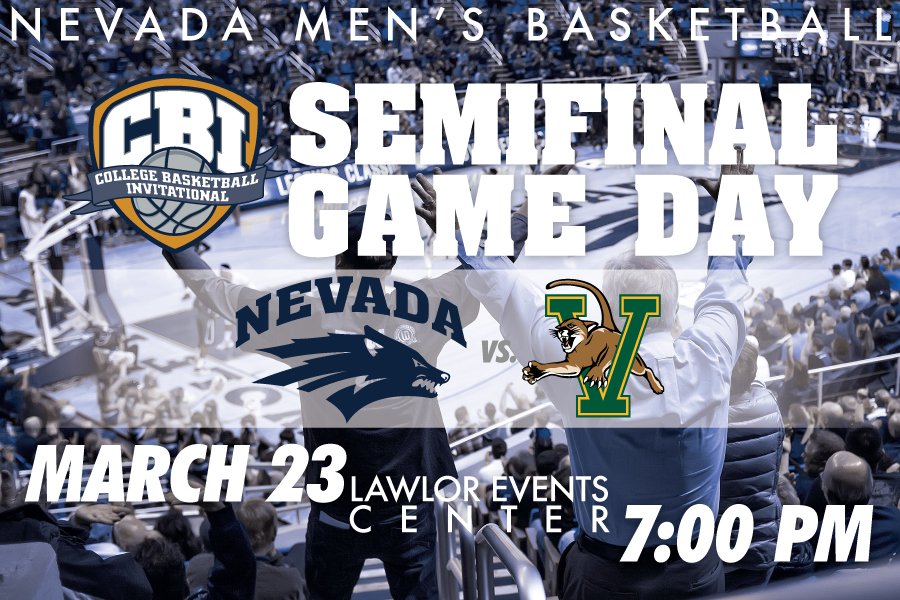 NevadaHoops's tweet photo. Cancel all your plans tomorrow night and get to Lawlor for the CBI semis tomorrow night against Vermont!! #TheHunt https://t.co/mYUftCgpAp