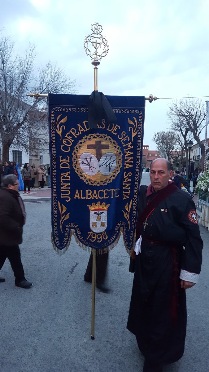 SemanaSantaAb's tweet photo. Hoy la procesión de la Oración en el Huerto de Albacete va con lazo negro por el terrible atentado de Bruselas https://t.co/n4GKSNQuyD