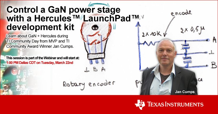 NeedSampleCode's tweet photo. .@JanLCumps now presenting on Texas Instruments Hercules & GaN: https://t.co/CFAIUQx4db #TICommunityDay #Webinar https://t.co/NNwQu0FBSF