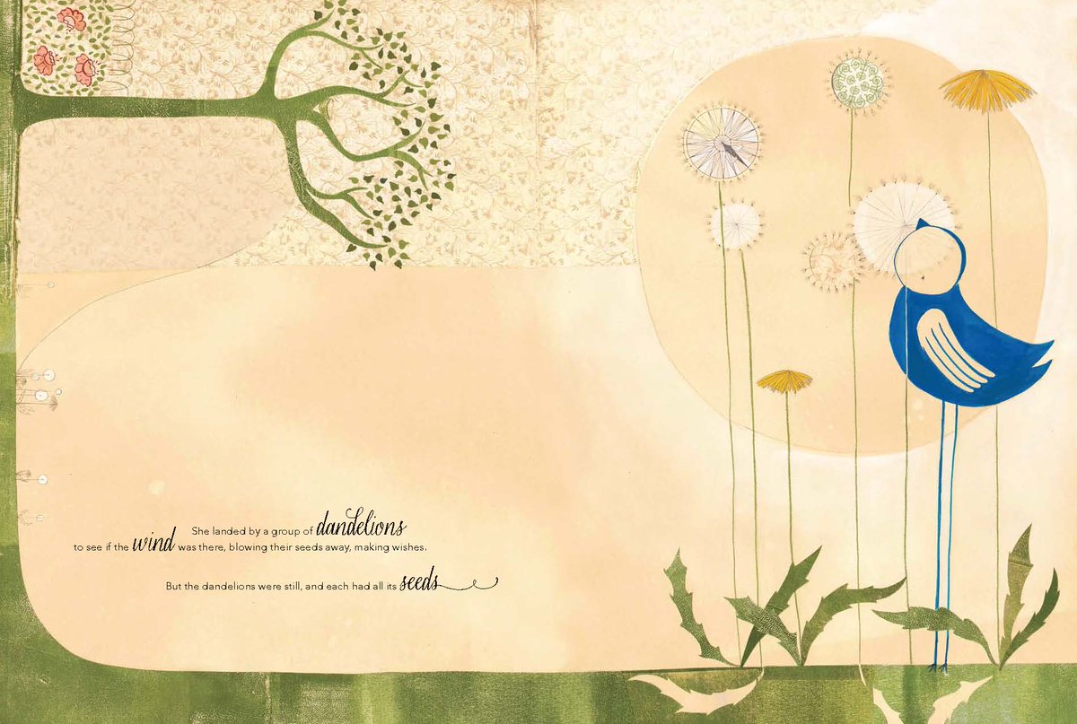 simplyreadbooks's tweet photo. Gorgeous spread from #Bluebird, which won first prize #kidlit at the @alcuin Book Design Awards! @WindyAndFriends https://t.co/PSo3yl5UEL