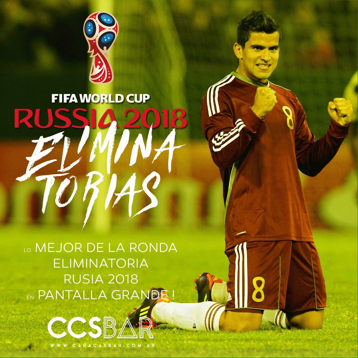 Este jueves viví las #eliminatorias #Russia2018 en <a href="/Caracas_Bar/">Caracas Bar</a>
