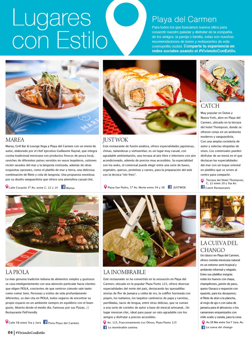 SerPlayaNews's tweet photo. Bienvenidos a la #RivieraMaya y si buscas un lugar para comer #SerPlayaMag te recomienda los siguientes lugares https://t.co/RF2aIYvkMN