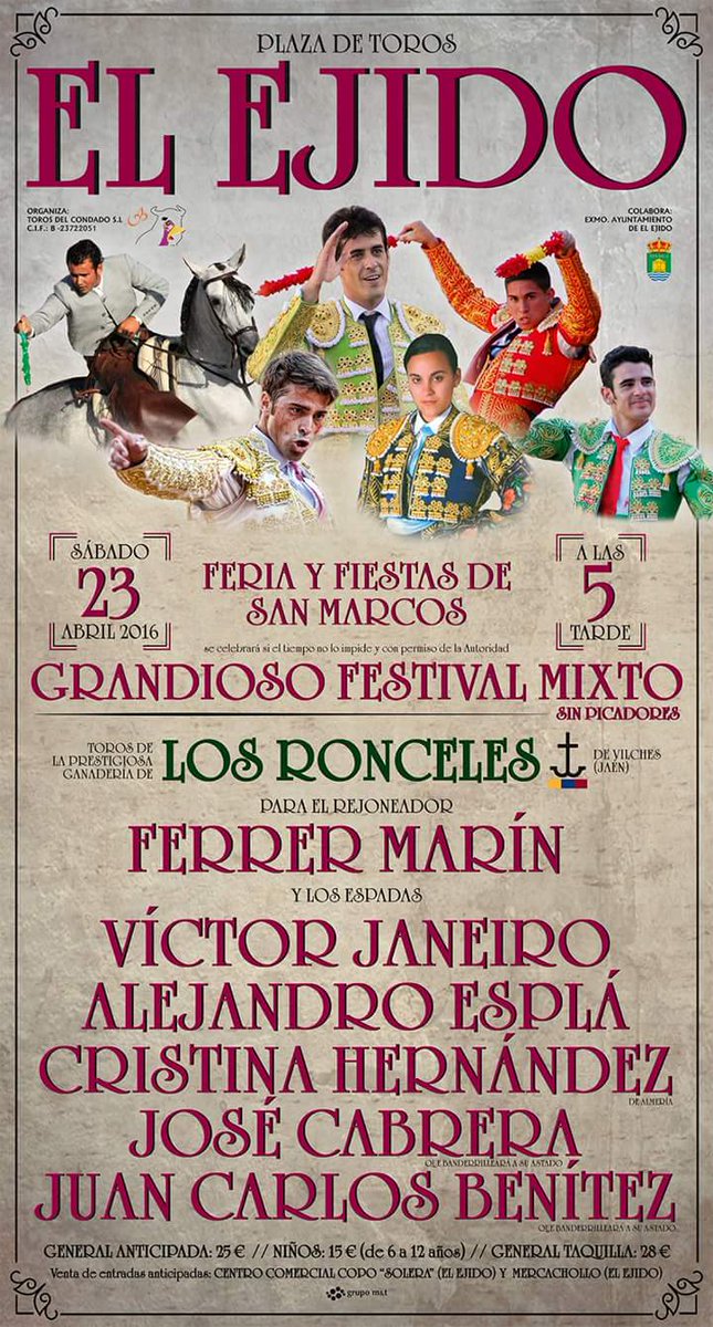 janeiro_victor's tweet photo. Nueva fecha gracias a Toros del condado. Os espero en El Ejido! https://t.co/2FykWSZGWQ