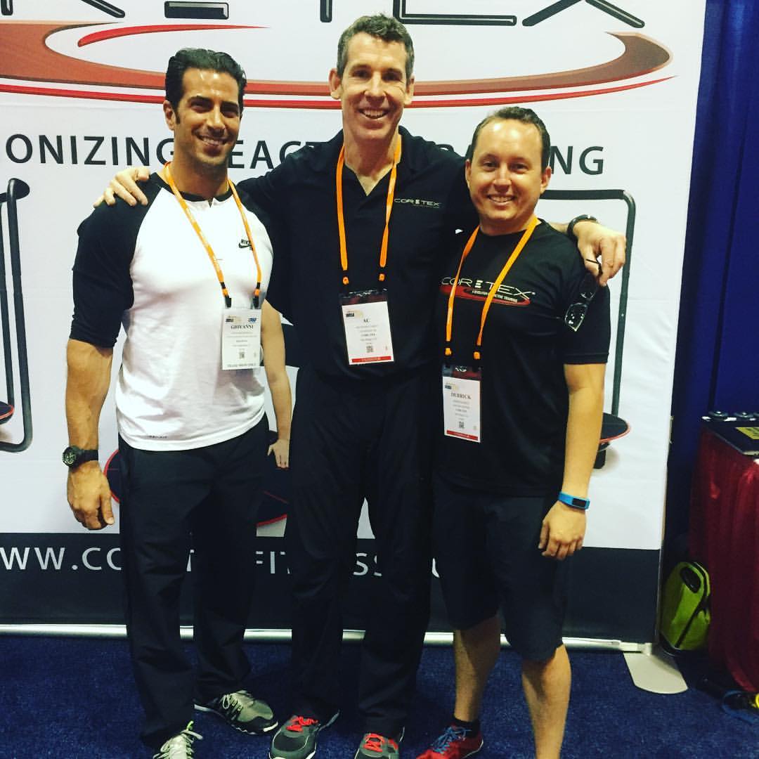 @giovanniroselli showing us some #coretex love in booth 2878 at #IHRSA2016