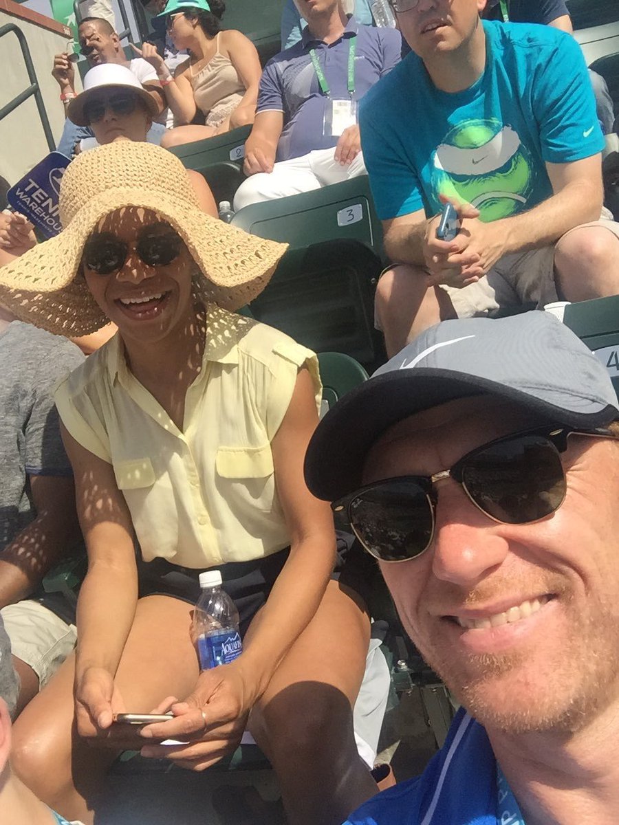 Team_McKidders's tweet photo. PHOTOS - Kev at #IndianWells tournament with his family & @KellyMcCreary #Love #Family #GreysFam π https://t.co/i9GmMQLyD7