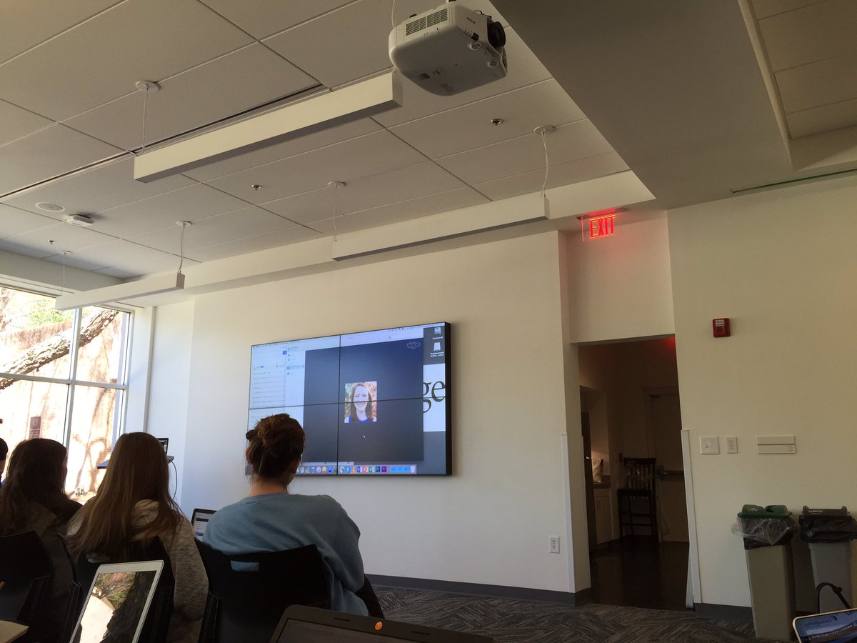 kenzcunningham's tweet photo. @nmiuga brown bag skyping with Danielle from @Dropbox. Takeaway: go to the career fair. https://t.co/38XRZXbNHZ