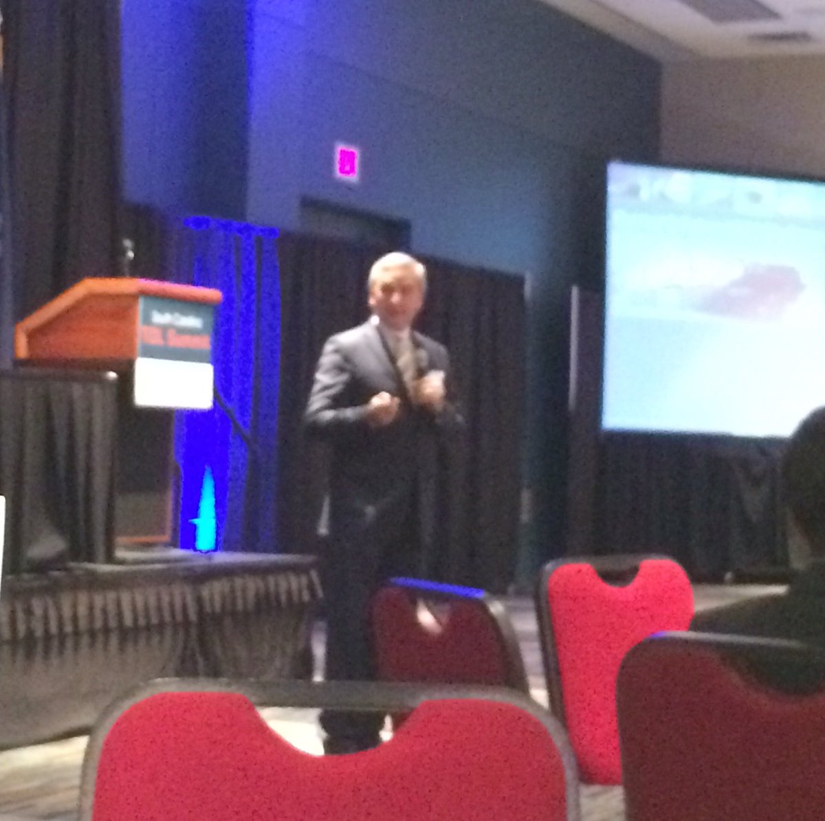 SCpowerteam's tweet photo. President/CEO @jnewsome3 of @SCPorts speaks about fast growth SE ports at #TDLSummit. #SCPorts https://t.co/vCtOu5Rl6n