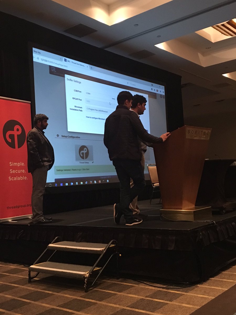 SujataNeidig's tweet photo. GRL demo'ing @TheThreadGroup Test Harness live at #ThreadAMM using @NXP Thread #IoT platform https://t.co/vL7gY2nfDe