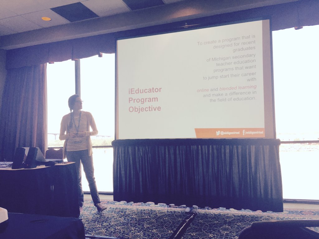 MVLRInstitute's tweet photo. Our own @kristendebruler sharing info on @MichiganVirtual's #ieducator program as part of #SITE2016 symposia https://t.co/Dc0fA8qmtF