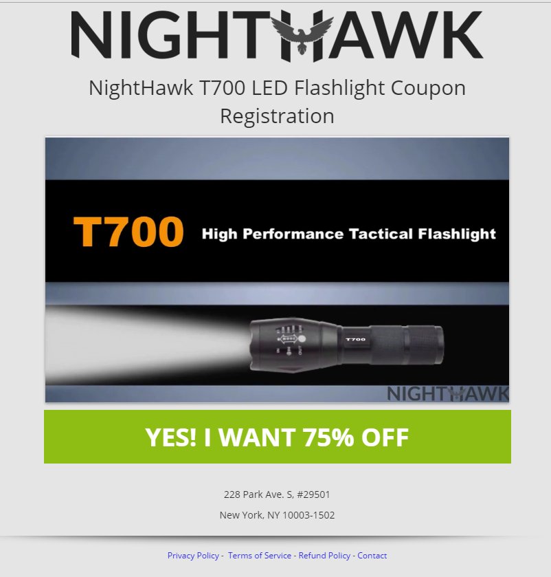 CashedOutMedia's tweet photo. 322667 - NightHawk Tactical Flashlight - US, CA, UK, AU https://t.co/CtNUG5kwhO