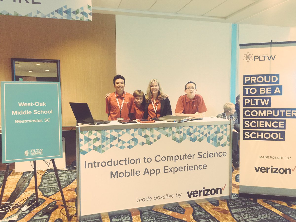 West Oak MS showing off the apps they have created! TY <a href="/verizongiving/">Love Preet</a> <a href="/VerizonNews/">Verizon News</a> <a href="/PLTWorg/">Project Lead The Way</a> #pltwproud #SCPLTWproud