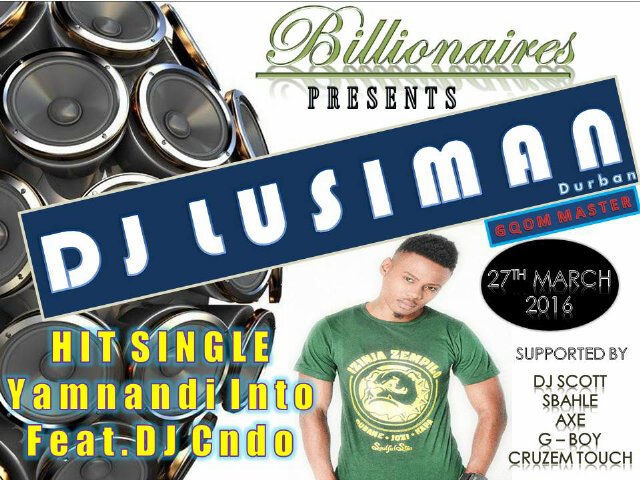 DjGarth_SA's tweet photo. #27March2016 #EasterSunday @Billionaires presenting #GqomMaster @djLusiman @dj_axe_ @DID_Deafness #MajorTurnUp #RT https://t.co/1kFuOqQkzD