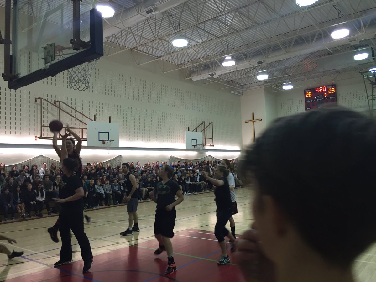 St_JPII's tweet photo. Even the Gryphon showed up for this game! #GryphonHoops #StJPIIRocks https://t.co/MfwAG0RPo6