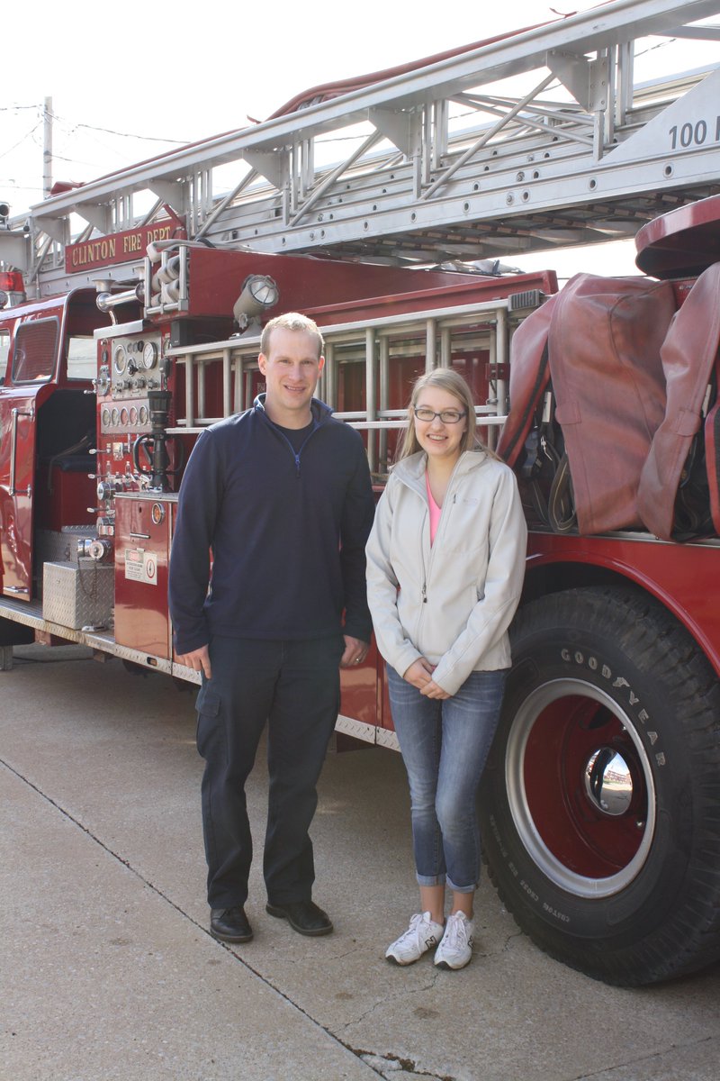 CTSSectoo's tweet image. Lacy job shadowed at Clinton Fire Department @ClintonTechSch @CHSCards