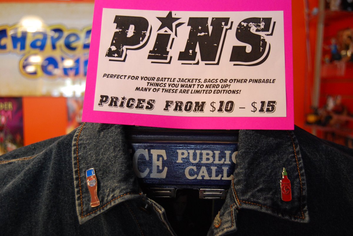 chapelhillcomic's tweet photo. #geek #geekneeds #pins #ChapelHillComics a few more shots of our growing pinventory. Great for jackets and hats! https://t.co/QceMwqD9gf